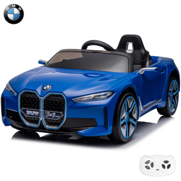 Детска електрическа кола BMW i4 12 волта с дистанционно управление - Синя