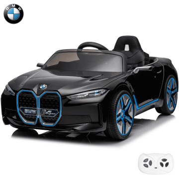 Детска електрическа кола BMW i4 с 12 волта и дистанционно управление - черно